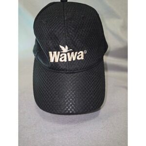 Black Wawa Embroidered Logo Baseball Cap One Size Fits Most